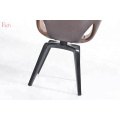 Designer living room leather ginger chair swivel armless chair